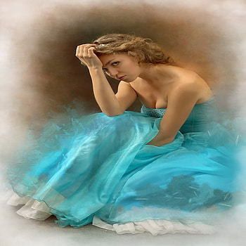 blue, fashion, dress, beauty HD wallpaper