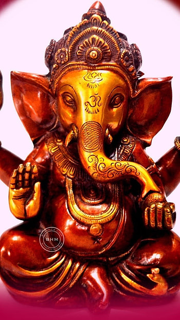 Ganpati Ka, Golden, Idol HD phone wallpaper