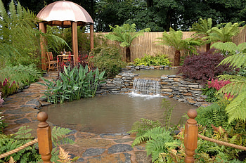 Nature, Waterfall, Registration, Typography, Garden, Pond, Bower, Alcove HD wallpaper
