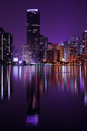 Miami Skyline, Roberto Adrian graphy, Urban landscape HD phone wallpaper