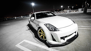 Nissan 350Z, White wonder, U masterpiece, Speed demon HD wallpaper
