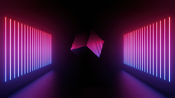 Artistic cube, stripes, abstract art HD wallpaper