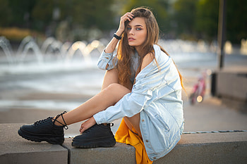 Girl In Yellow Dress Field , girls, yellow-dress, model HD wallpaper