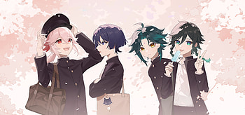 Genshin Impact Ultra : Kazuha, Xiao, Venti & Scaramouche, Genshin Impact, Kaedehara Kazuha (Genshin Impact), Xiao (Genshin Impact), Venti (Genshin Impact), Scaramouche (Genshin Impact) HD wallpaper