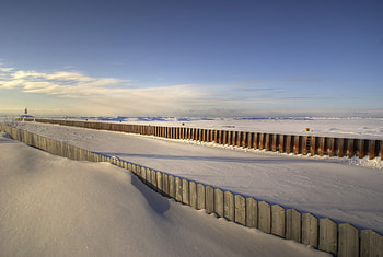 Nature, Beach, Snow, Fence, Cover HD wallpaper