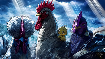 Anime, Chicken, Aura Farming HD wallpaper