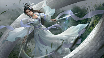 White snake, superb, frumusete, ghfartstudio, fantasy, gorgeous, luminos, g h f art studio HD wallpaper