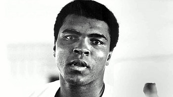 muhammad ali, boxer, face, bw HD wallpaper