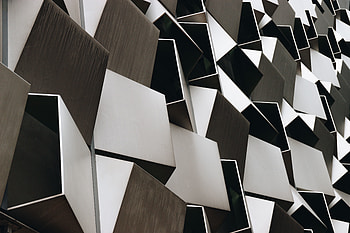 Abstract, cubical, metal, structure HD wallpaper