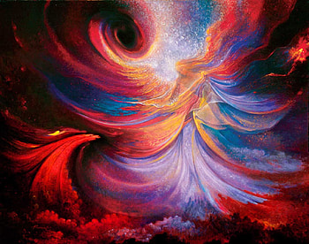 Creation Of Energy, force, flowing, colours, angel, vibrantenergy, creation, lady, love movements, rainbow, lights, spiritual HD wallpaper