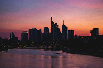 Cities, Rivers, Twilight, City, Building, Dark, Dusk HD wallpaper