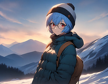 Ayanami Rei Hiking Mountain, Rei Ayanami, Neon Genesis Evangelion, hiking HD wallpaper