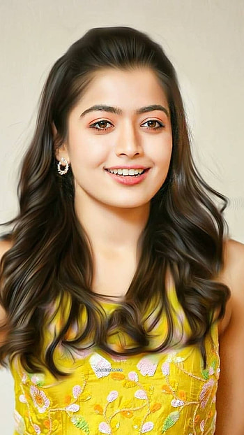 Rashmika Mandanna Video, Yellow Dress HD phone wallpaper
