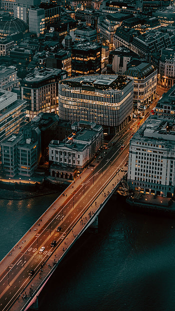 City aerial view, Urban architecture HD phone wallpaper