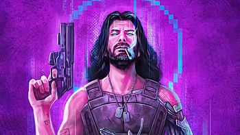 Johnny Silverhand Fanart , keanu-reeves, cyberpunk-2077, games, artstation HD wallpaper