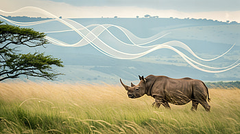 Majestic Rhino in Ultra, rhino, Wildlife, grassland, landscape, nature HD wallpaper