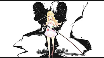 Oshino Shinobu, oshino, sword, weapon, shinobu, katana, nisemonogatari, blade HD wallpaper