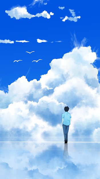 Peaceful Solitude, cloud, Anime, Original HD phone wallpaper