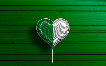 I Love Limerick, , realistic balloons, green wooden background, Day of Limerick, irish counties, flag of Limerick, Ireland, balloon with flag, Counties of Ireland, Limerick flag, Limerick HD wallpaper