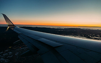 Sky, Night, Dark, Flight, Wing, Plane, Airplane HD wallpaper