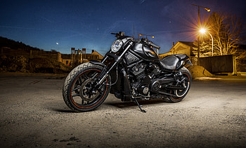 Harley Davidson, muscle bike, night out HD wallpaper