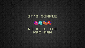 Pac Man Funny Typography, pac-man, artist, digital-art, minimalism HD wallpaper