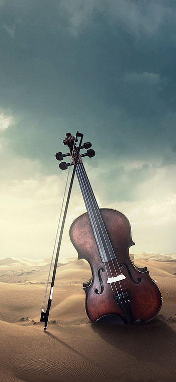Violin , Musical desert storm, Passionate performance, Captivating HD phone wallpaper