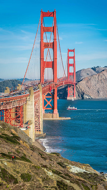 Golden Gate Bridge, Travels, Architecture, Landmark HD phone wallpaper