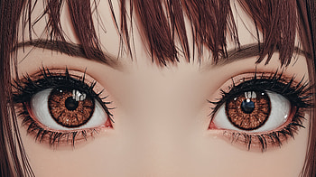 Anime Eyes with Detailed Eyelashes and Eyebrows, Anime Eyes HD wallpaper