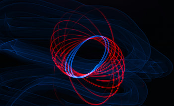 Hyperspace Spin Abstract Light Symphony, abstract, light, red, blue, neon, waves, artist, artwork, art, digital-art HD wallpaper