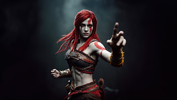 Female Kratos God Of War, god-of-war, kratos, games, artist, artwork, digital-art, artstation, video-games HD wallpaper