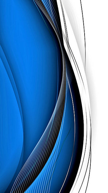Blue curves waves new, samsung, shapes, geometric, layers, pattern, abstract, galaxy, graphic, smooth HD phone wallpaper