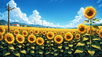 Sunflower Field, flower, outdoor, sky, cloud HD wallpaper