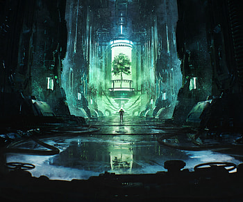 Futuristic Sci-Fi Sanctuary -, Sci Fi, futuristic HD wallpaper