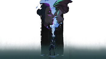 Arcane trio, riot games, vi, caitlyn, league of legends, jinx, netflix HD wallpaper