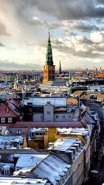 Roofline panorama, Chic urban views, Quaint charm, Sky-high perspective HD phone wallpaper