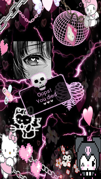 Dark kawaii, Magenta, Rose HD phone wallpaper