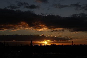 Nature, Sunset, Sky, Night, Clouds, Horizon HD wallpaper