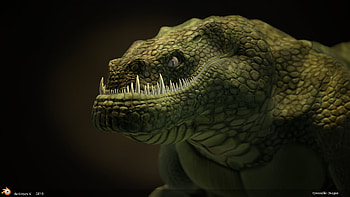 Creature, dragon, lizard, beast HD wallpaper