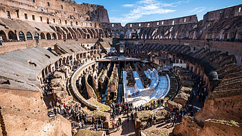Colosseum art, Gladiatorial arena, Timeless attraction, Modern interpretation HD wallpaper