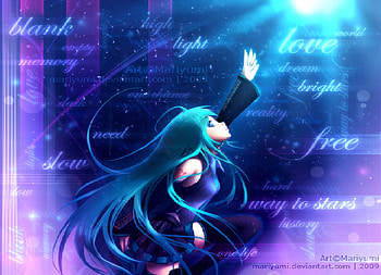 miku reach for the stars, miku, stars, aqua, grapic HD wallpaper