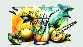 Vibrant Lemonade Artwork, lemonade, drink, lemon, illustration, cocktail HD wallpaper