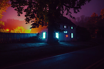 House Night Lights , graphy, house, lights HD wallpaper