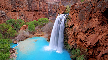 Landscape, Rivers, Mountains, Waterfalls HD wallpaper