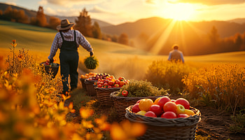 Harvest Bliss: A Ultra of Autumn Bounty, harvest, fall, Agriculture, fruit HD wallpaper