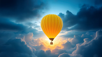 Golden Horizons Balloon Above The Sky, sunrise, airballons, air-balloon, dream, graphy HD wallpaper