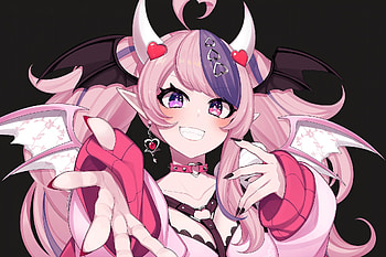 Horned Pink VTuber — Energetic Anime Girl, Virtual Youtuber, Pink Hair, Anime Girl, Horns HD wallpaper