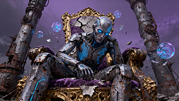 - Cyber Throne: Sci‑Fi Robot, Sci Fi, robot, Android HD wallpaper