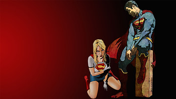 Superman & Supergirl - Defeated, dc comics, fan art, superman, , , background, cartoons, kara danvers, anime, 1920x1080 only, clark kent, fanpop, supergirl, deviantart HD wallpaper