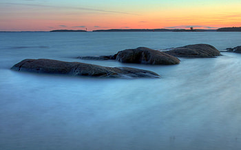 Nature, Stones, Shore, Bank, Fog HD wallpaper